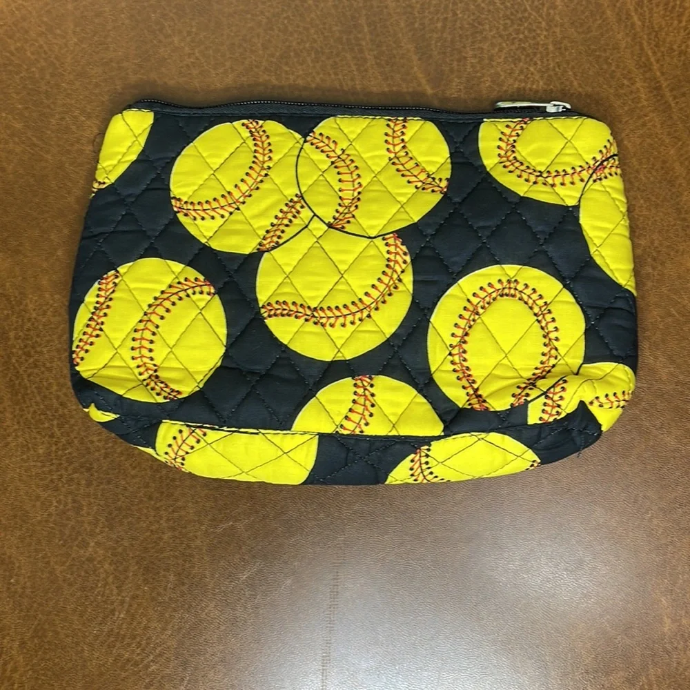 Soft ball print makeup bag / travel bag - Picture 2 of 3